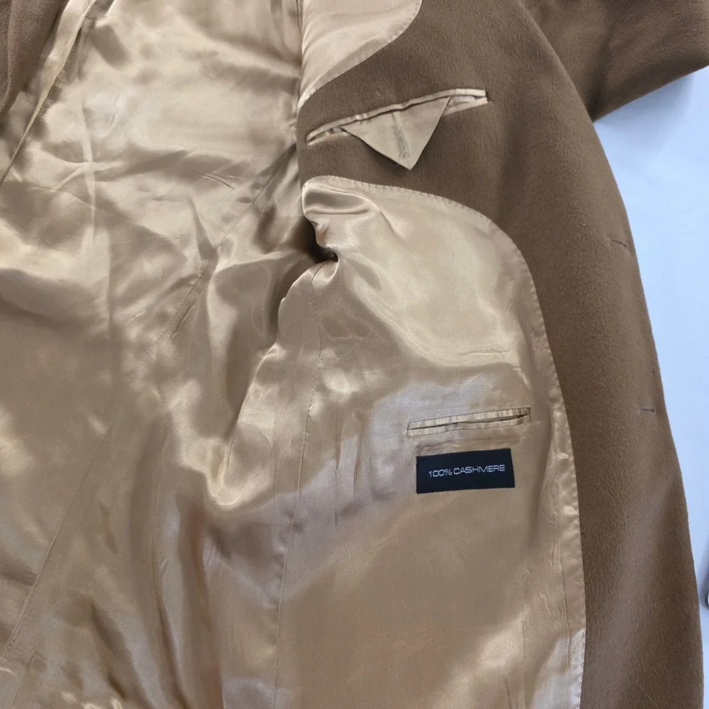 Haspel Blazer Sport‎ Coat B1002 100% Cashmere 2-Button 46L Camel Brown Luxury